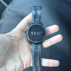 Garmin Black Smartwatch with Ventilated Silicone Band